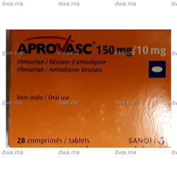 medicament APROVASC150 MG / 10 MGBoite de 28 maroc