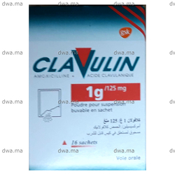medicament CLAVULIN1 G/125 MGBoîte de 16 maroc