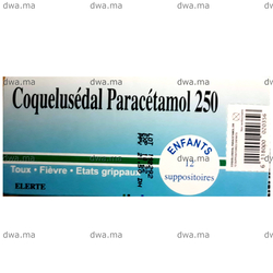medicament COQUELUSEDAL PARACETAMOL ENFANTS250 mgBoîte de 12 maroc
