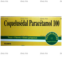 medicament COQUELUSEDAL PARACETAMOL NOURRISSON100 mgBoîte de 12 maroc