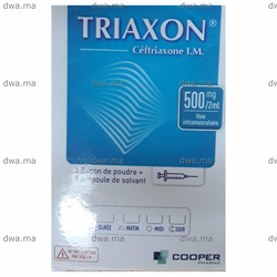 medicament TRIAXON500 MG / 2 ML IMBoîte de 1+1 maroc