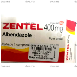 medicament ZENTEL400 mg Comprimé pelliculéBoîte de 1 maroc