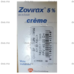 medicament ZOVIRAX5 %Tube de 2g maroc