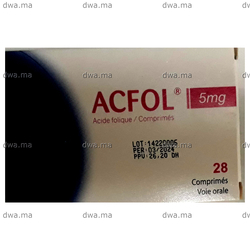 medicament ACFOL5 MGBoite de 28 maroc