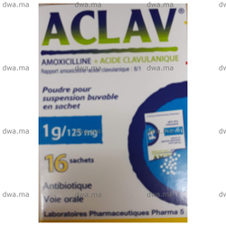 medicament ACLAV1 G / 125 MGBoîte de 16 maroc