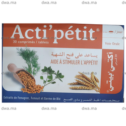 medicament ACTIPETITBoite de 30 comprimés maroc