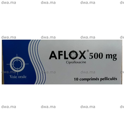 medicament AFLOX500 MGBoite de 10 comprimés dosés à 500 MG maroc