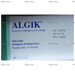 medicament ALGIK500 MG / 50 MGBoîte de 20 maroc