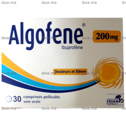 medicament ALGOFENE200 MGBoite de 3à comprimés pelliculés maroc