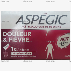 medicament ASPEGIC AD1000 MGBoîte de 10 maroc