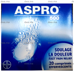 medicament ASPRO500 MGBoîte de 20 maroc