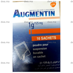 medicament AUGMENTIN1 G / 125 MGBoîte de 16 maroc