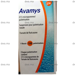 medicament AVAMYS27,5 µg / pulvérisationFlacon de 120 pulvirésation maroc