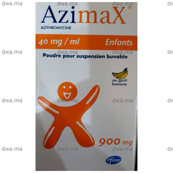 medicament AZIMAX900 MGFlacon de 22,5 ml maroc