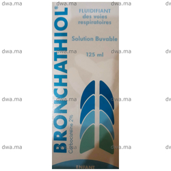 medicament BRONCHATHIOL ENFANT-NOURRISSON2 % SiropFlaccon de 125 ml maroc