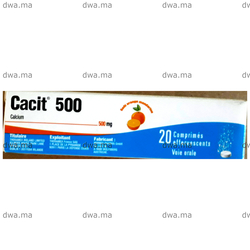 medicament CACIT500 MgBoîte de 20 comprimés effervescents maroc