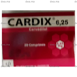 medicament CARDIX6,25 MGBoîte de 28 maroc
