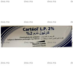 medicament CARTEOL LP2%Flacon de 3 ml maroc