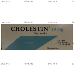 medicament CHOLESTIN10 MGBoîte de 28 maroc