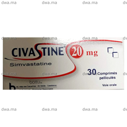 medicament CIVASTINE20 MGBoîte de 30 maroc