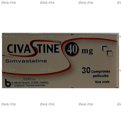 medicament CIVASTINE40 MGBoîte de 30 maroc