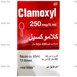 medicament CLAMOXYL250 MGFlacon de 60 ml maroc