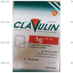 medicament CLAVULIN1 G/125 MGBoîte de 12 maroc
