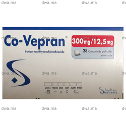 medicament CO-VEPRAN300MG/12,5 MGBoite de 28 comprimés pelliculés maroc