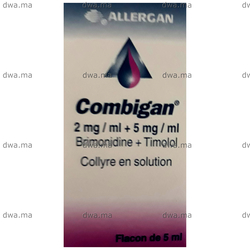 medicament COMBIGAN2MG / 5 MGFlacon de 5 ml maroc