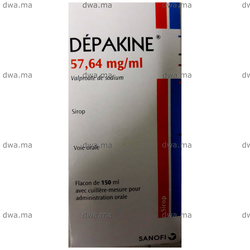 medicament DEPAKINE150 MLBoîte d'un Flacon maroc