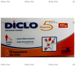 medicament DICLO PHARMA5 100 MGBoîte de 10 maroc