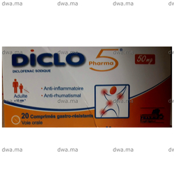 medicament DICLO PHARMA5 50 MGBoîte de 20 maroc