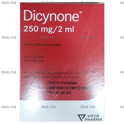 medicament DICYNONE250 MG/ 2 MLBoîte de 6 ampoules maroc