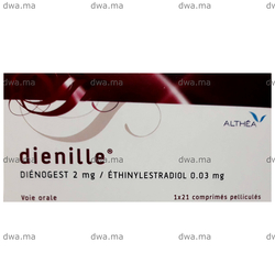 medicament DIENILLE2 MG / 0.03 MGBoite de 21 comprimés  pelliculés maroc