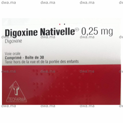 medicament DIGOXINE NATIVELLE0.25 MGBoîte de 30 maroc