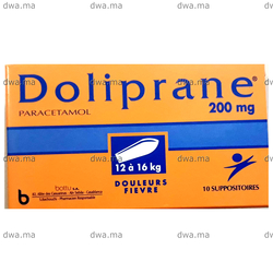 medicament DOLIPRANE200 MGBoîte de 10 maroc