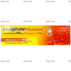 medicament DOLIPRANE VITAMINE C500 MGBoîte de 16 maroc