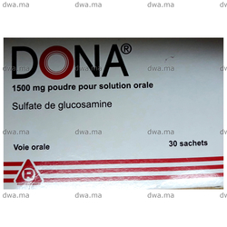 medicament DONABoite de 30 sachets dosées à 1500 Mg de Sulfate de glucosamine maroc