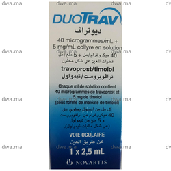 medicament DUOTRAV40µg /ML + 5 MG / MLFlacon de 2,5ml en sachet maroc