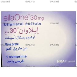 medicament ELLAONE30 MGBoite d'un comprimé dosé à 30 mg maroc