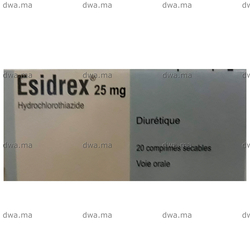 medicament ESIDREX25 MGBoîte de 20 maroc