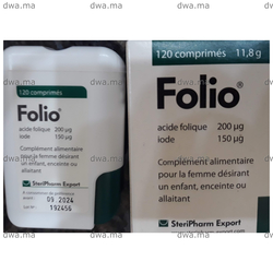medicament FOLIO200 µG / 150µgBoite de 120 maroc