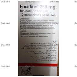 medicament FUCIDINE250 MGBoîte de 10 maroc
