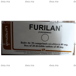 medicament FURILAN40 mg CompriméBoîte de 20 maroc