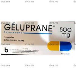 medicament GELUPRANE500 MGBoîte de 16 maroc