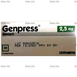 medicament GENPRESS2,5 MGBoîte de 30 maroc