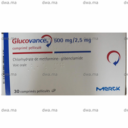 medicament GLUCOVANCE500 MG/2,5MGBoîte de 30 maroc