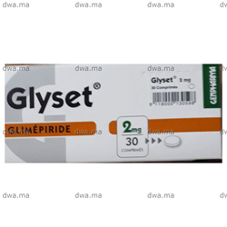 medicament GLYSET2 mg CompriméBoîte de 30 maroc