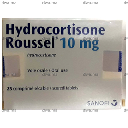 medicament HYDROCORTISONE ROUSSEL10 mgBoîte de 25 maroc