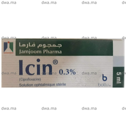 medicament ICIN0,3%Flacon compte goutte 5 ml
Ciprofloxacine dosée à 15mg maroc